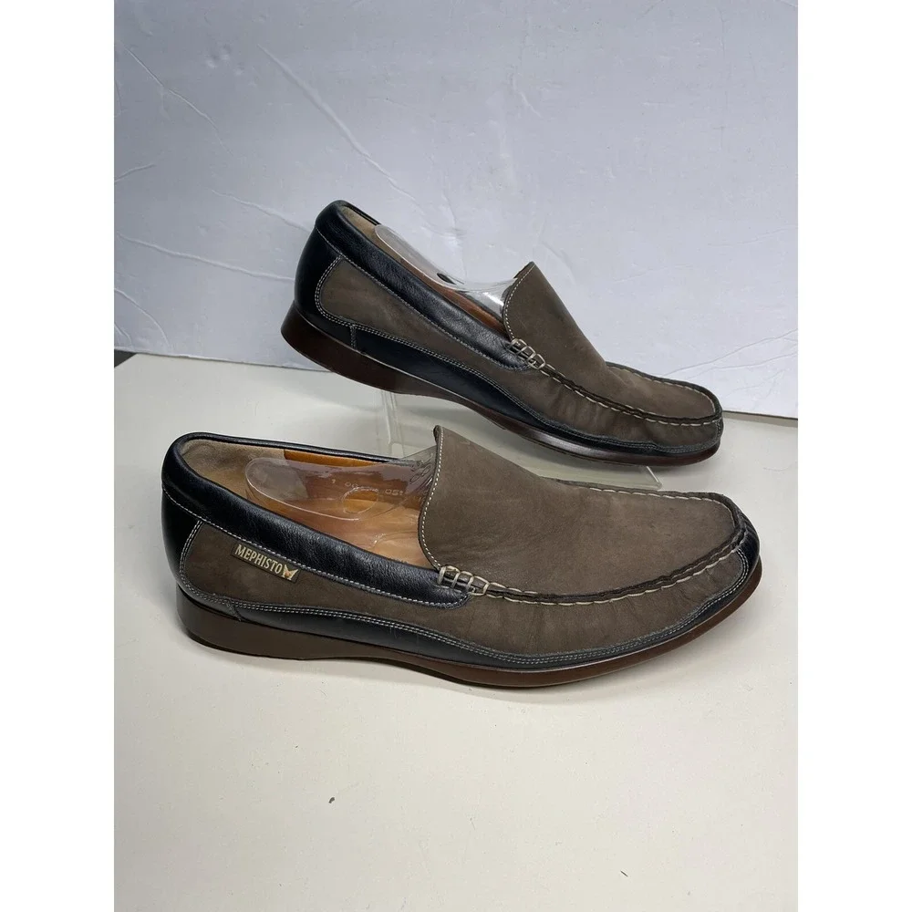 •Mephisto Men's Sz US 11 M Baduard Venetian Brown leather Cool Air Loafers shoes